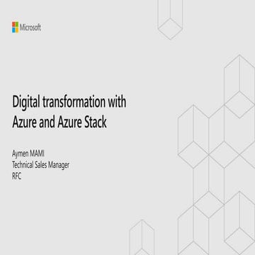 Digital transformation with Azure & Azure Stack