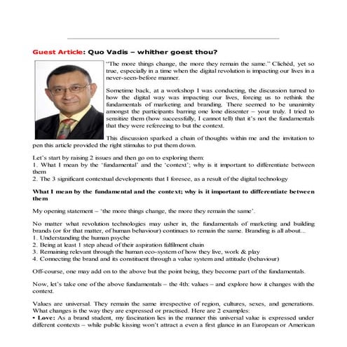 Digital trends and us