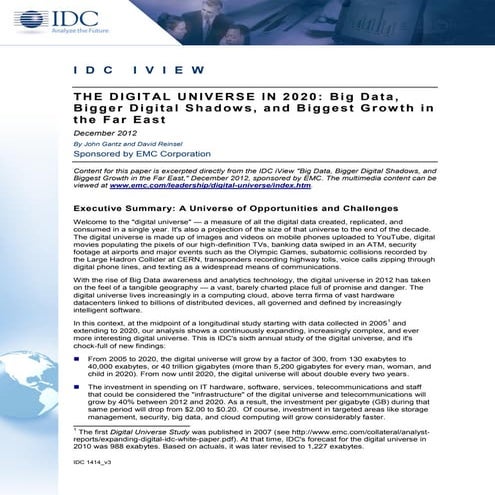 Digital universe 2020