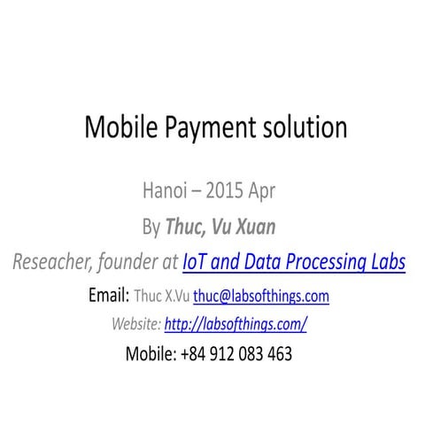 Mobile payment solution