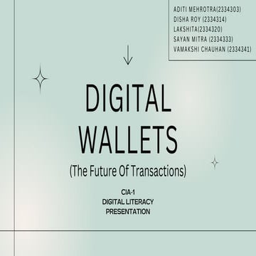 ppt on digital wallets. have fun and learn