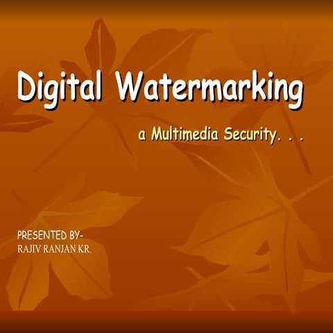 Digital Watermarking