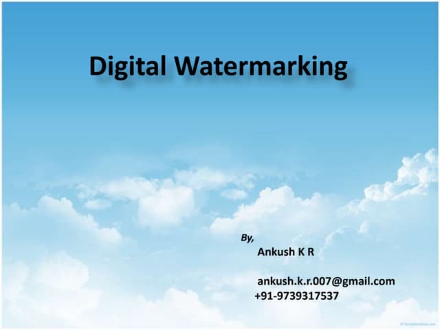 Digital watermarking