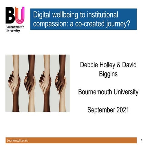 Digital wellbeing to institutional compassion: A co-created journey? 