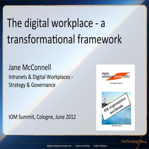 Digital workplace, a transformational framework