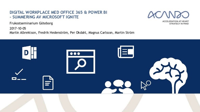 Digital Workplace Med Office 365 Amp Power Bi Summering Av Micros