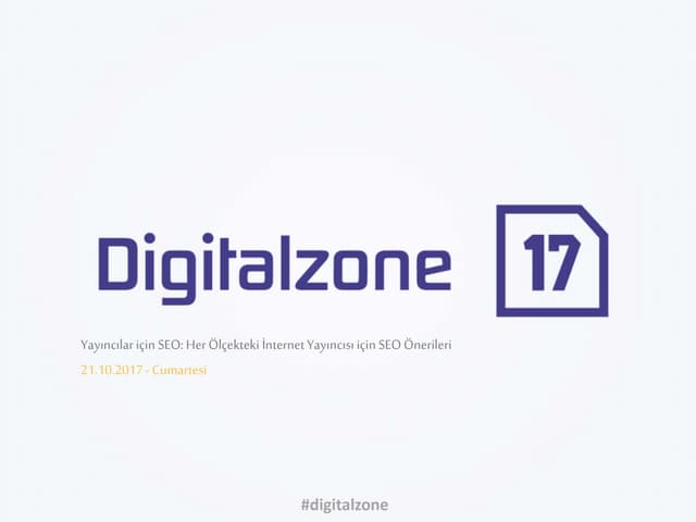 Yayıncılar için SEO - Digitalzone'17