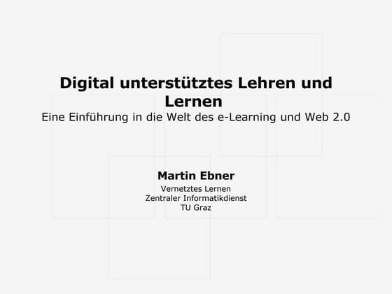 Digitiales Lernen Lehre SS08