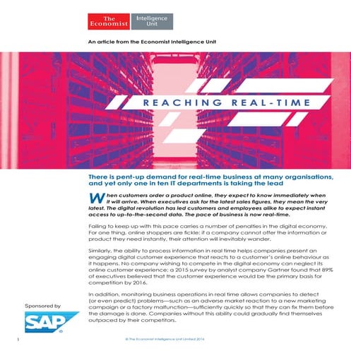 Digitising IT - reaching real-time