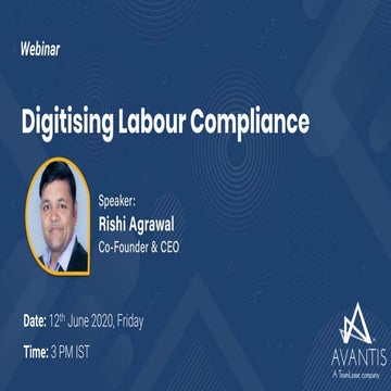 Webinar on Digitising Labour Compliance