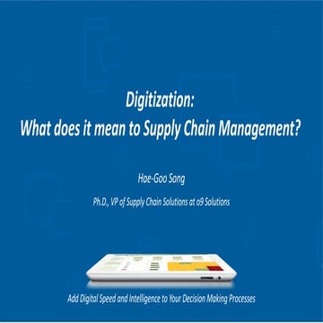 Digitization in supply chain management