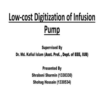 Digitization of Infusion Pump