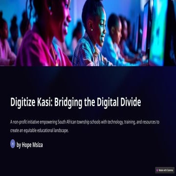 Digitize Kasi Bridging the Digital Divide | PPTX