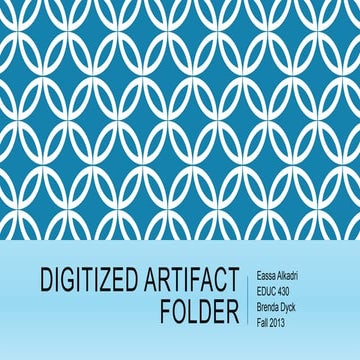 Eassa Alkadri - Digitized artifact folder