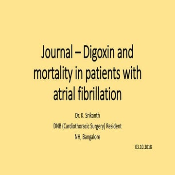 Digoxin journal club
