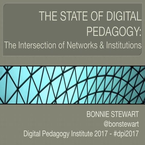 The State of Digital Pedagogy: The Intersection of Networks & Institutions