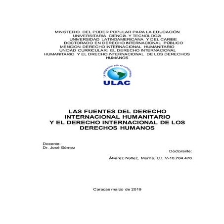 DERECHO INTERNACIONAL DE LOS DERECHOS HUMANOS Y DERECHO INTERNACIONAL ...