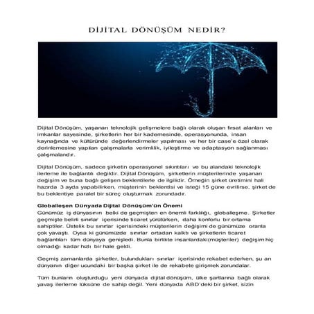 Dijital Dönüşüm Nedir?