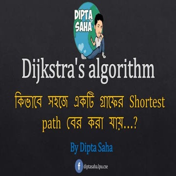 Dijkstra's algorithm shortest path Technique | PPTX