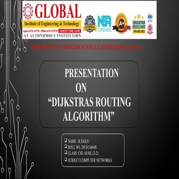 Dijkstra's Algorithm | PPTX