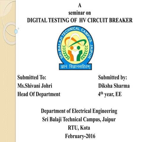 digital testing of high voltage circuit breaker