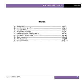 Dilatación lineal laboratorio de fi...