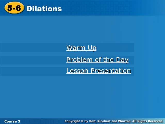 Dilations | PPTX