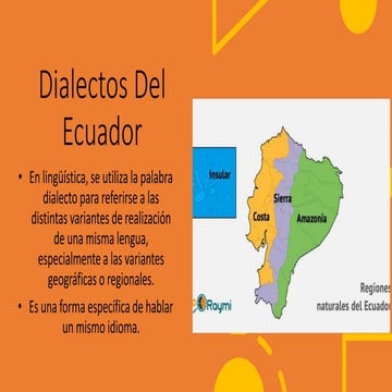 Diálectos del ecuador | PPTX
