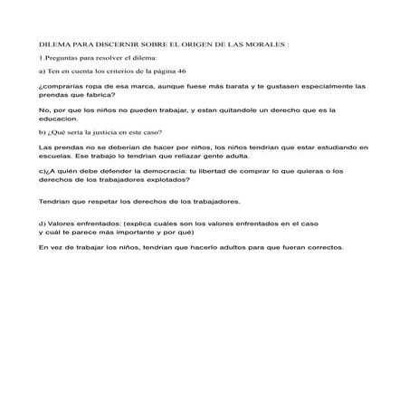 Dilema para discernir sobre el origen de las morales