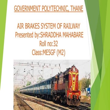 Air brake system of railways
