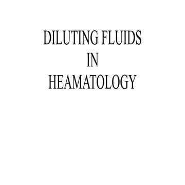 Diluting fluids