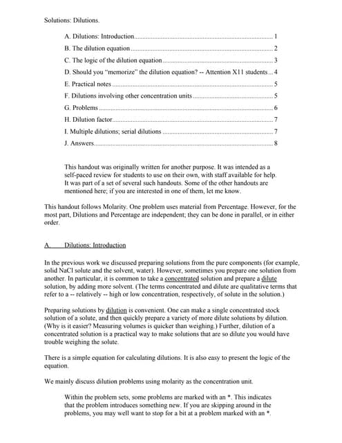 Dilution
