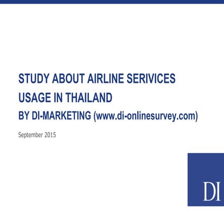Airline service usage in Thailand