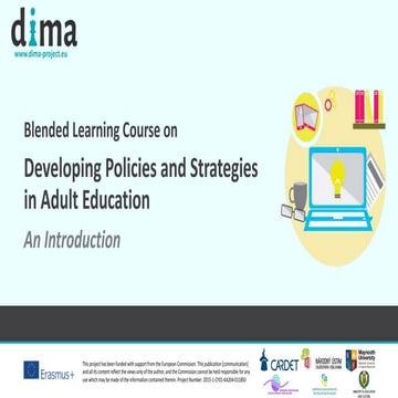 Blended Learning Course on Developing Policies and Strategies in Adult Educat...