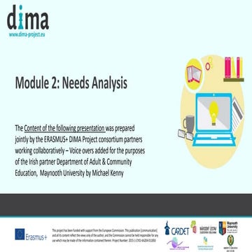Module 2: Needs Analysis Dima course content