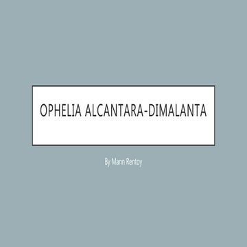 Ophelia Alcantara Dimalanta