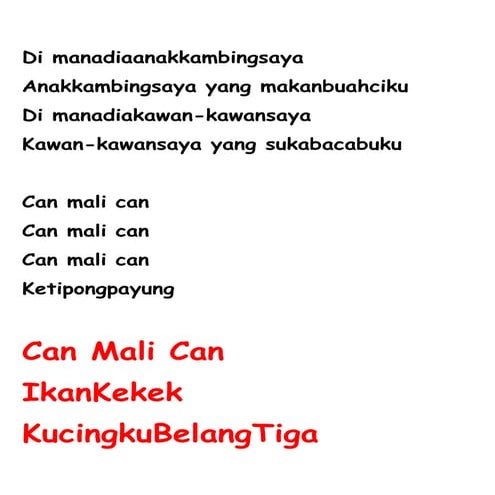 Di mana dia anak kambing saya | DOCX