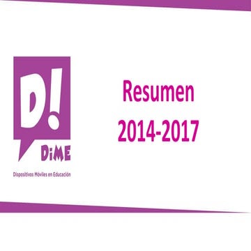 DiME resumen con links