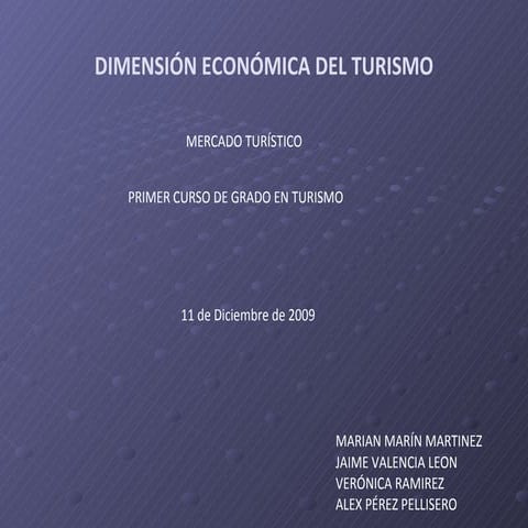 DimensióN EconóMica Del Turismo Iiii