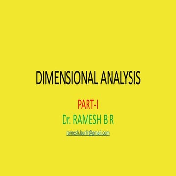 Dimensional analysis - Part 1 