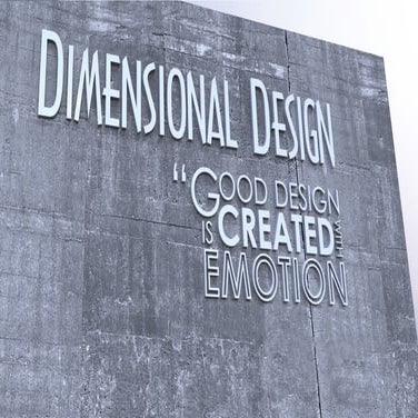 Dimensional Design portfolio exhibits