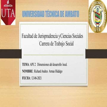 Dimensiones de desarollo ape 2 arms richard