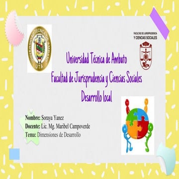 Dimensiones de desarrollo