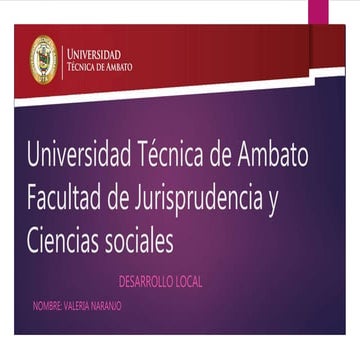 Dimensiones de desarrollo local