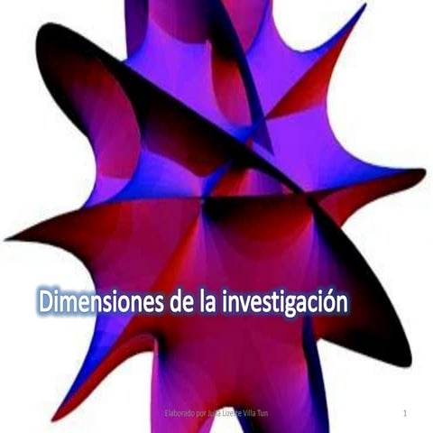 Dimensiones De La InvestigacióN