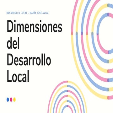 Dimensiones del Desarrollo Local