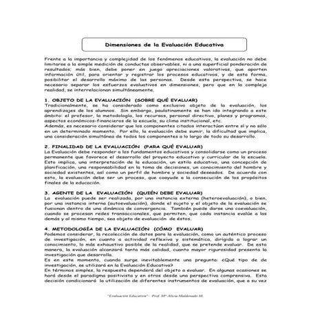 Dimensiones Evaluacion