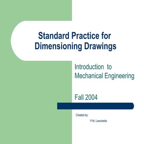 Dimensioning 1