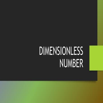 Dimensionlessnumber in heat transfer