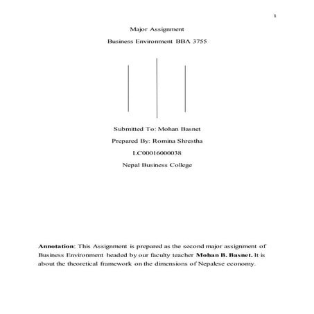 Dimension of nepalese economy